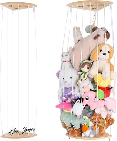 Mrs. Jones Zinueen Opslag van knuffeldieren - kinderkameropslag knuffeldierennet met verstelbare hoogte voor kinderkamer speelkamer-slaapkamerorganizer .