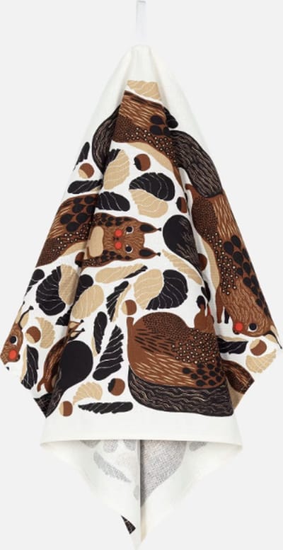 Marimekko - Kurre - Theedoek - 43x70 cm - Eekhoorn motief - Meerkleurig