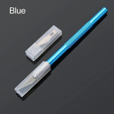 Handvat antislip mes met 6 stuks mes scalpel graveerfrees sculptuur vleesmes gebak taartgereedschap