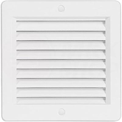 Ventilatierooster met insectennet 150x150 mm Wit - Toevoer en Afvoerlucht