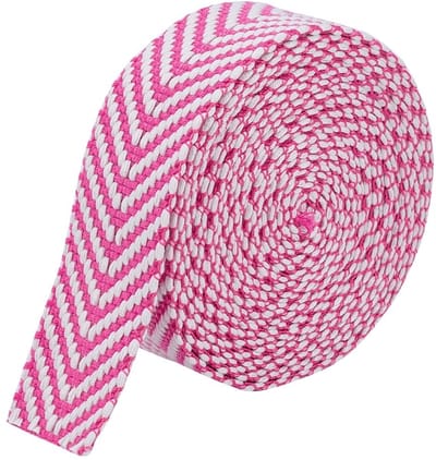 Dailygoods- Riem 4,6 m - Polyester/Katoen - Platte Riem - Tweekleurig - Strepenpatroon - Handgrepen/Naaitoebehoren - Band