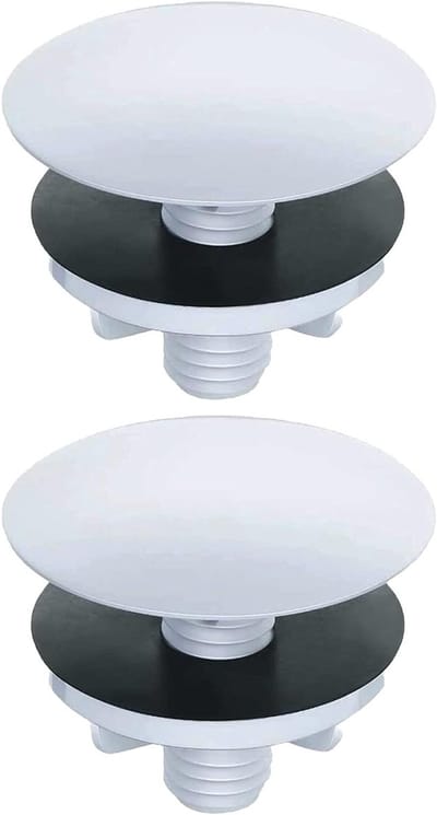Allecto Plus - Roestvrijstalen afdekplaat voor keukenkraan gat - 50mm - Set van 2 - Waterkraan gat afdekking - Metaal描Productstopper - Keukenkraan accessoire