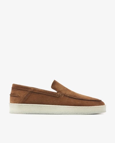 VIA VAI Zane Tyler Loafers Heren - Suède - Cognac - Maat 42