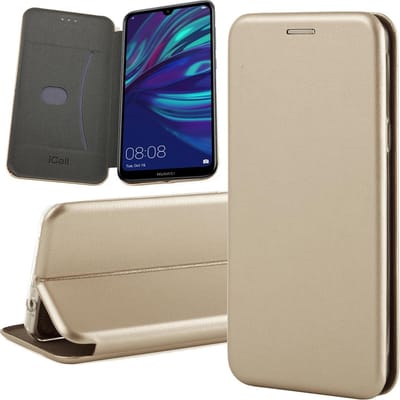 Hoesje geschikt voor Huawei Y7 (2019) - Book Case Flip Wallet - iCall - Goud