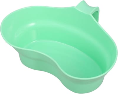 Mondverzorgingskom - Tandenpoetsbeker Spuugbak - Bedlegerige Zorg - Met Handvat Makkelijk Vast - 20.7 x 14 x 7.5 cm - Groen