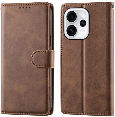 Coverup Hoesje - Geschikt voor OPPO Reno15 Pro Hoesje - Coverup Book Case - Donkerbruin