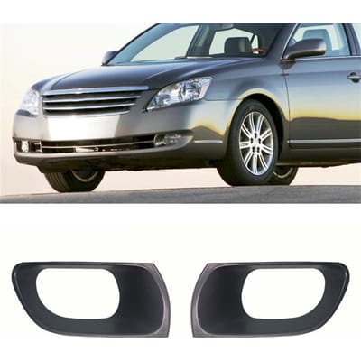2 Stuks Links + Rechts Voorbumper Mistlamp Bezel Versieringen Voor Toyota Avalon 2005-2007 black
