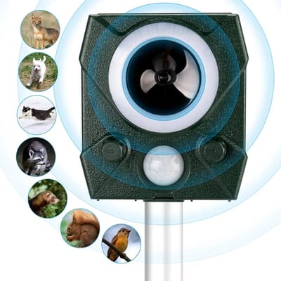 Ultrasone Kat Afschrikmiddelen – Zonne-energie Dierenafschrikker voor Katten en Vossen – Waterdicht, Ideaal voor Buitengebruik | Dierenafschrikker, Kattenafschrikker, Buitenbeveiliging