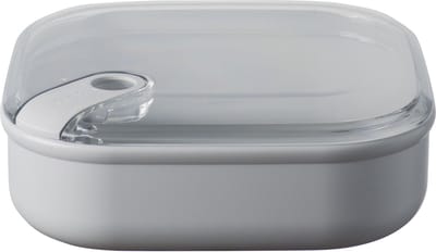Omada - Pull Box Lunchbox Vierkant Laag 1 liter - Polypropyleen - Grijs -