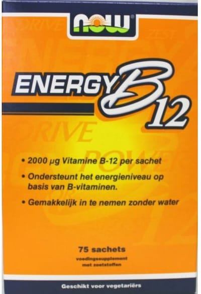 Now Foods - Instant Energy B-12 2000 μg - Bevat Verschillende B-Vitamines - 75 Zakjes