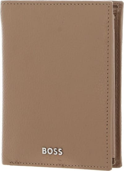HUGO BOSS Leren Portemonnee Classic Grained Wallet Camel Lichtbruin
