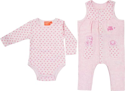 Paw Patrol 2-delige set - Romper+Salopette - Katoen - Roze - Maat 74 (12 maanden)
