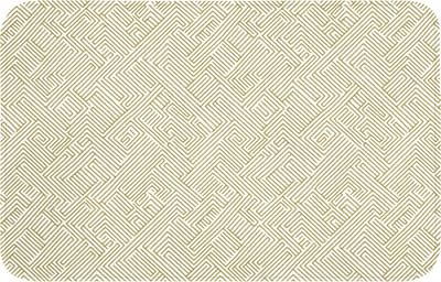 Badmat 80x50 cm - Antislip - Geometrisch - Lijnen - Groen - Badmatten voor badkamer - Badkamermat - Douchemat - Badkamer mat