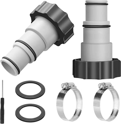 Vervangingsslangadapter voor zwembaden, 2 stuks, geschikt voor 32-38 mm slangen, zwembadaccessoires, slangaansluitingen en connectoren