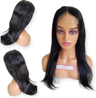 Frazimashop Braziliaanse Remy pruik - 22 inch human hair wig met 4x4 closure