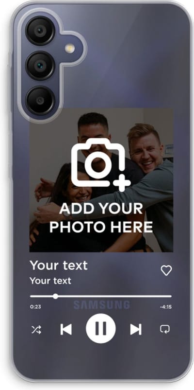 Gepersonaliseerd - Case Company® - Hoesje geschikt voor Samsung Galaxy A15 hoesje - Music Player - Soft Cover Telefoonhoesje - Bescherming aan alle Kanten en Schermrand