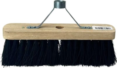 Synx Tools Colombo Bezem 30cm met steelhouder- bezems - Stadsbezem- Kunstvezel haren - Straatbezem haren - Bezems Buiten - Schrobborstels - Buitenbezem - schoonmaakartikelen - Zonder Steel