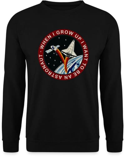 NASA When I grow Up I Want to Be An Astronaut Sweater Heren