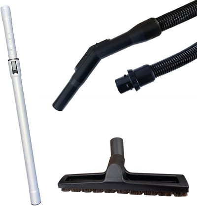 Multaparts® hulpstukken set geschikt voor Nilfisk GD1000 / VP300 series parket zuigmond, complete stofzuigerslang (3 meter), telescoop zuigbuis | Vervang alle hulpstukken in 1 keer | Hoge kwaliteit alternatieve onderdelen voor een set-prijs