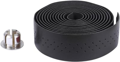 Fiets Stuurlint - Wieler Stuurband - Comfortabel Fietsen - Schokabsorberend PU Leer - Standaard Maat - Zwart