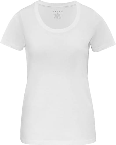 FALKE Daily Natural Crew Neck ademend katoen top van onderlaag dames wit - maat XS