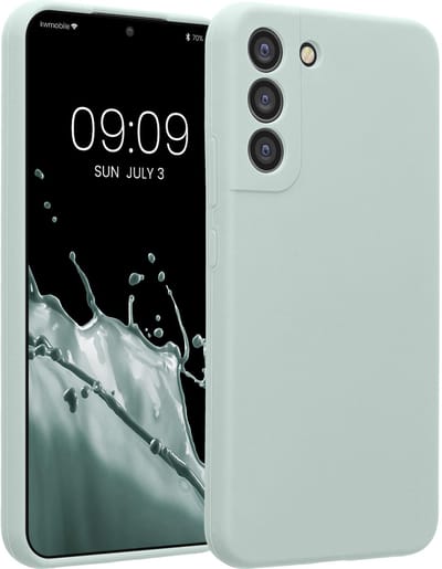 kwmobile telefoonhoesje geschikt voor Samsung Galaxy S22 Plus - TPU backcover met siliconen coating - Smartphone case in cool mint