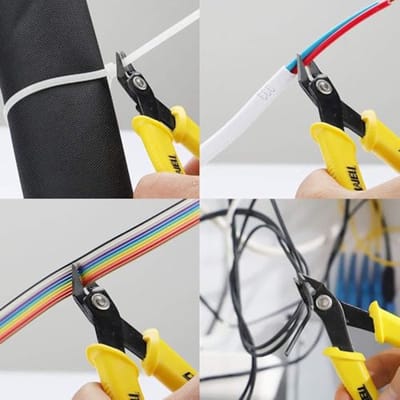 Micro Cutter Flush Cutter voor Elektronica - Professionele Draad Cutter voor Koper en Aluminium Kabels (3 Stuks)