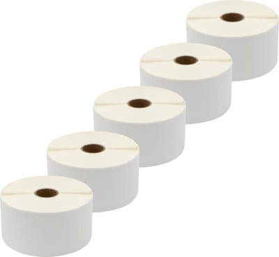 DULA Compatible labels 54x25mm - 2700 etiketten per rol - kern 25 mm - Wit - Permanent - Alternatief voor Dymo 11352 - 5 rollen