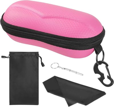 MoKo EVA Semi Hard Shell Zonnebrilgeval, Unisex Brillenopslag Houder met Metaal Hangende Haak