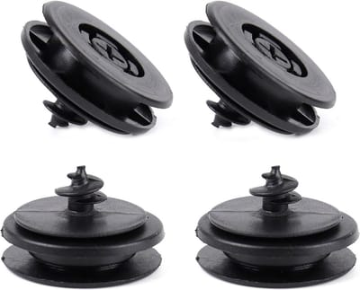 AMiO Auto Matten Stopper / Matten Vastzetten Clip Schroeven Zwart (4 sets)