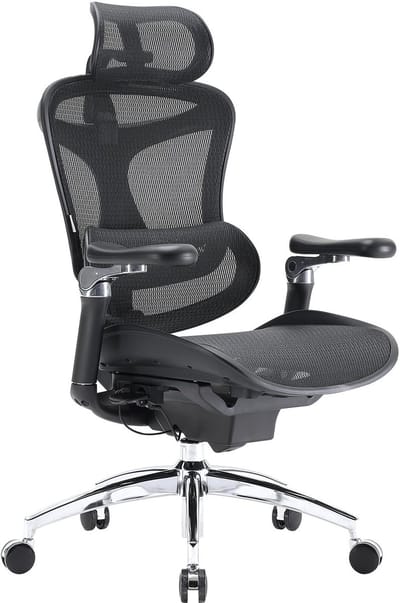 SIHOO Doro C300 Pro Ergonomische Bureaustoel - Ultrazachte 6D-Armleuningen - Verstelbare Hoofdsteun & Zitkussen - Dynamische Lendensteun - 150kg Draagvermogen - Kantoor/Thuis/Gaming - Zwart