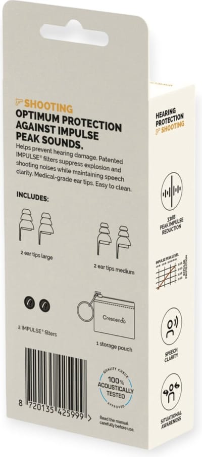 Crescendo Hearing Protection Shooting Impulse filter