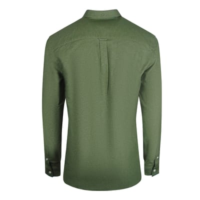 Lyle & Scott mosgroen chambray overhemd met lange mouwen