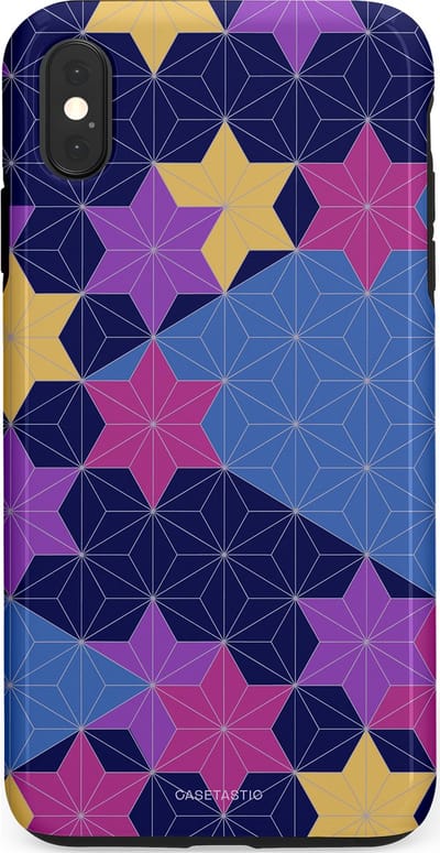 Casetastic Hoesje Geschikt voor Apple iPhone Xs Max - Stijlvolle Beschermende Duo-layer Case - Sterrenlijn