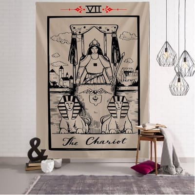 Tarot Wandkleed Hanger Hekserij Hippie Strand Plaid Tapijt Zon Maan Wandkleden Bohemien Huis Kunst Psychedelisch Decor 95x70CM gray