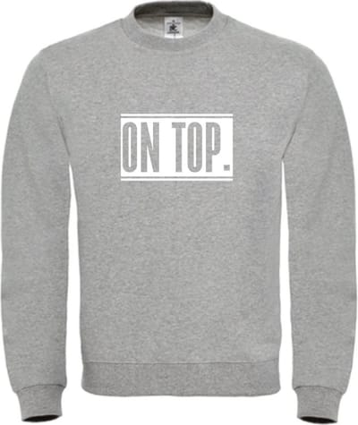 Wintersport sweater Grijs XXL - on top - wit - soBAD. | Foute apres ski outfit | kleding | verkleedkleren | wintersporttruien | wintersport dames en heren