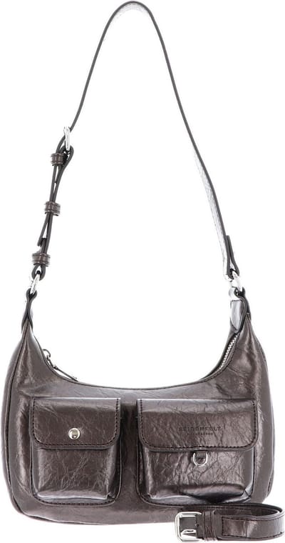 SEIDENFELT MANUFAKTUR Schoudertas Liinaja Shoulderbag Blackish Metallic Brons