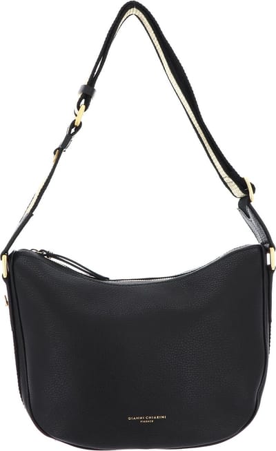 GIANNI CHIARINI Leren Schoudertas Armonica Crossbody Bag Nero Zwart