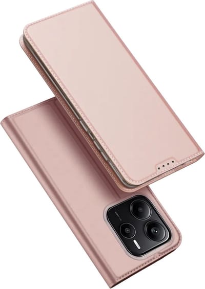 Dux Ducis - Telefoon Hoesje geschikt voor de Xiaomi Redmi Note 14 5G - Skin Pro - Book Case - Rosé-Goud