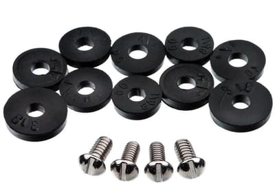 Wasmachine Onderdelen - Schroef Assortiment - Reparatie en Onderhoud - Platte Kop Stijl - 10 Stuks - Zwart