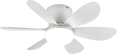 REALITY LUND - Plafondventilator - Wit mat - incl. 1x SMD 8 W - Licht apart schakelbaar - Afstandsbediening - Dimbaar - Traploos instelbare lichtkleur - Nachtlampje - Geheugenfunctie - 3 snelheidsinstellingen - Timer - Zomer- en wintermodus