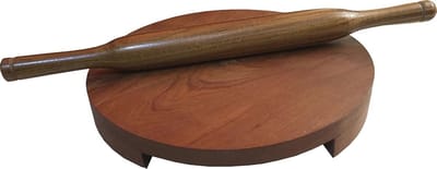 Houten Belan en Chakla Set met Deegroller voor Chappati en Roti