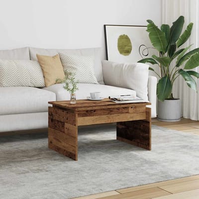 vidaXL - Salontafel - 68x50x38 - cm - bewerkt - hout - oud - houtkleurig