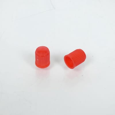 2 Bouchon de valve standard plastique rouge pour moto scooter deux roues cyclo