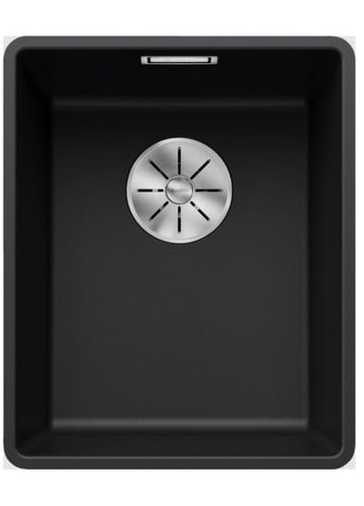 inbouwspoelbak 40cm silgranit subline 320-f zwart - blanco - 525982
