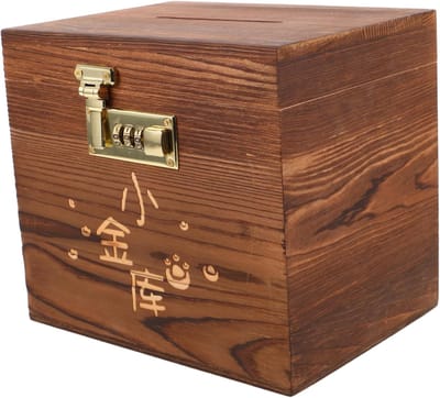 Spaarbox met Slot - Geldkistje Kinderen - Financiële Vaardigheden Leren - Grote Capaciteit - 19.70 x 17.70 x 14.80 cm