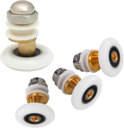 Set van 4 Douchedeur Rollen voor Badkamer, Ideaal voor Schuifdeuren, 25mm Pulley Runner en Wielen