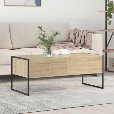 vidaXL - Salontafel - Sonoma - 100 - x - 46 - x - 40 - cm - Bewerkt - hout