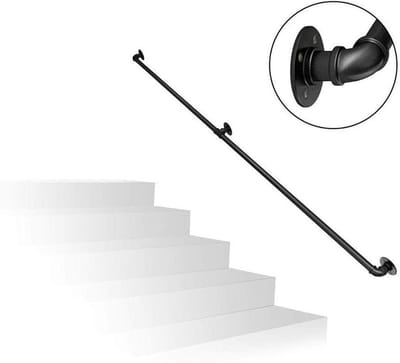 Veiligheidsleuning - Trapleuning smeedijzer - Veilig traplopen - Corrosiebestendig materiaal - 50 cm - Zwart