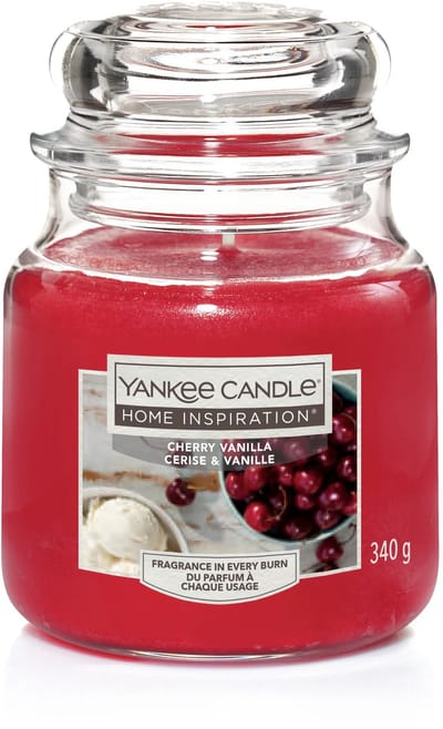 Yankee Candle Home Inspiration - Cherry Vanilla Medium Geurkaars - 75 branduren